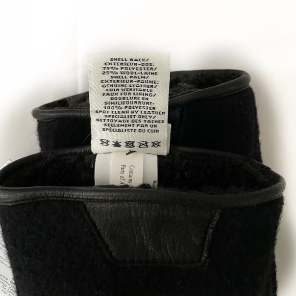 UGG FABRIC & LEATHER GLOVES - Picture 6 of 7